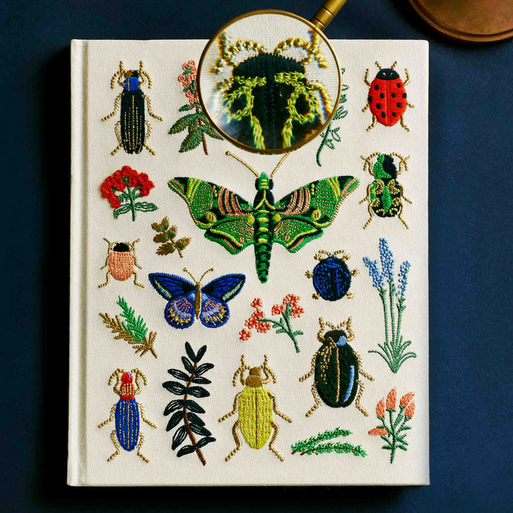 Curio Embroidered Fabric Sketchbook