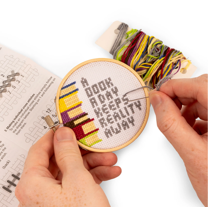 Books Mini Cross Stitch Embroidery Kit