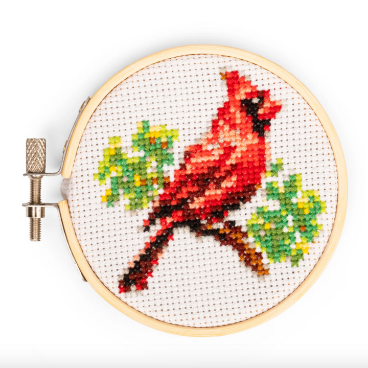 Cardinal Mini Cross Stitch Embroidery Kit