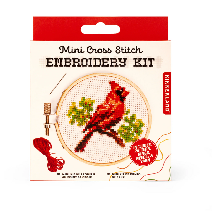 Cardinal Mini Cross Stitch Embroidery Kit