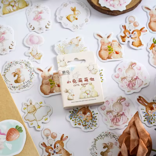 Cute Bunny Stickers (Pack of 45)