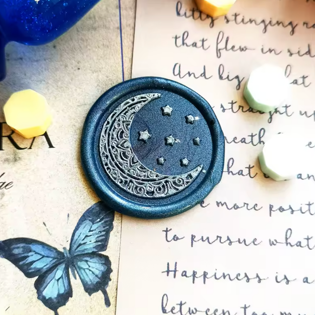 Wax Seal Stamp - Moon with Stars