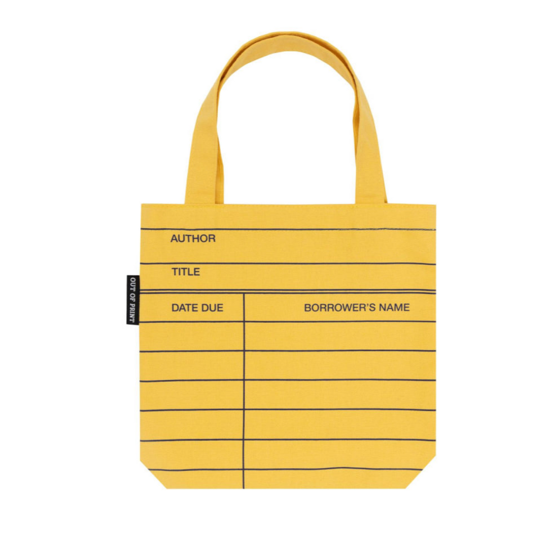 Yellow Library Card Mini Tote Bag