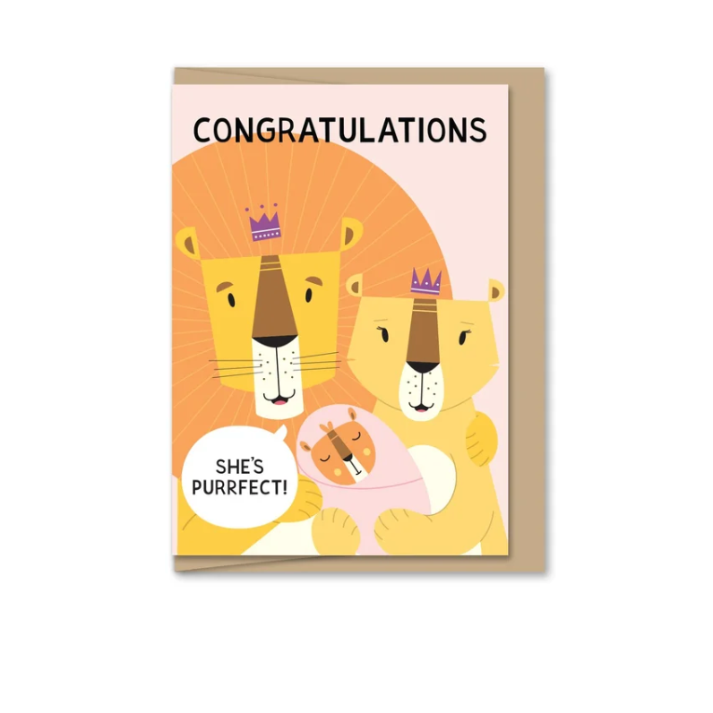 Mini Purrfect Girl Card