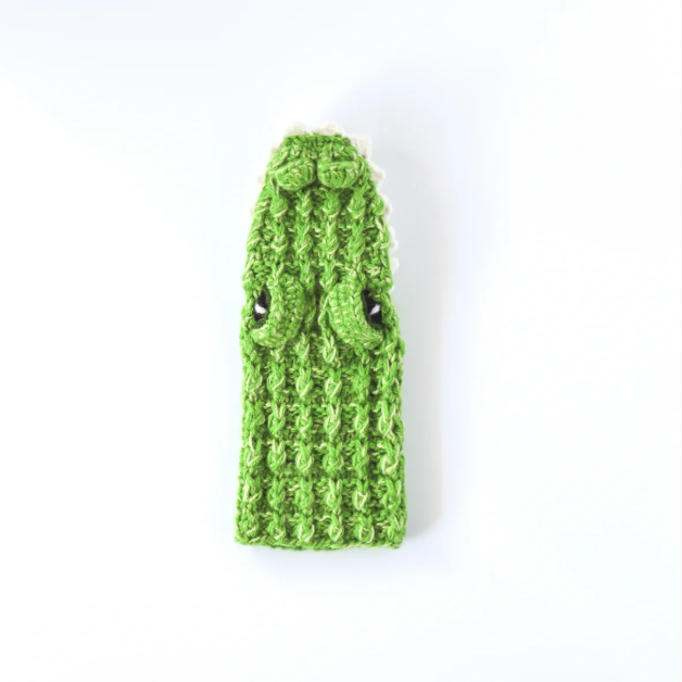 Knitted Hand Puppet - Crocodile