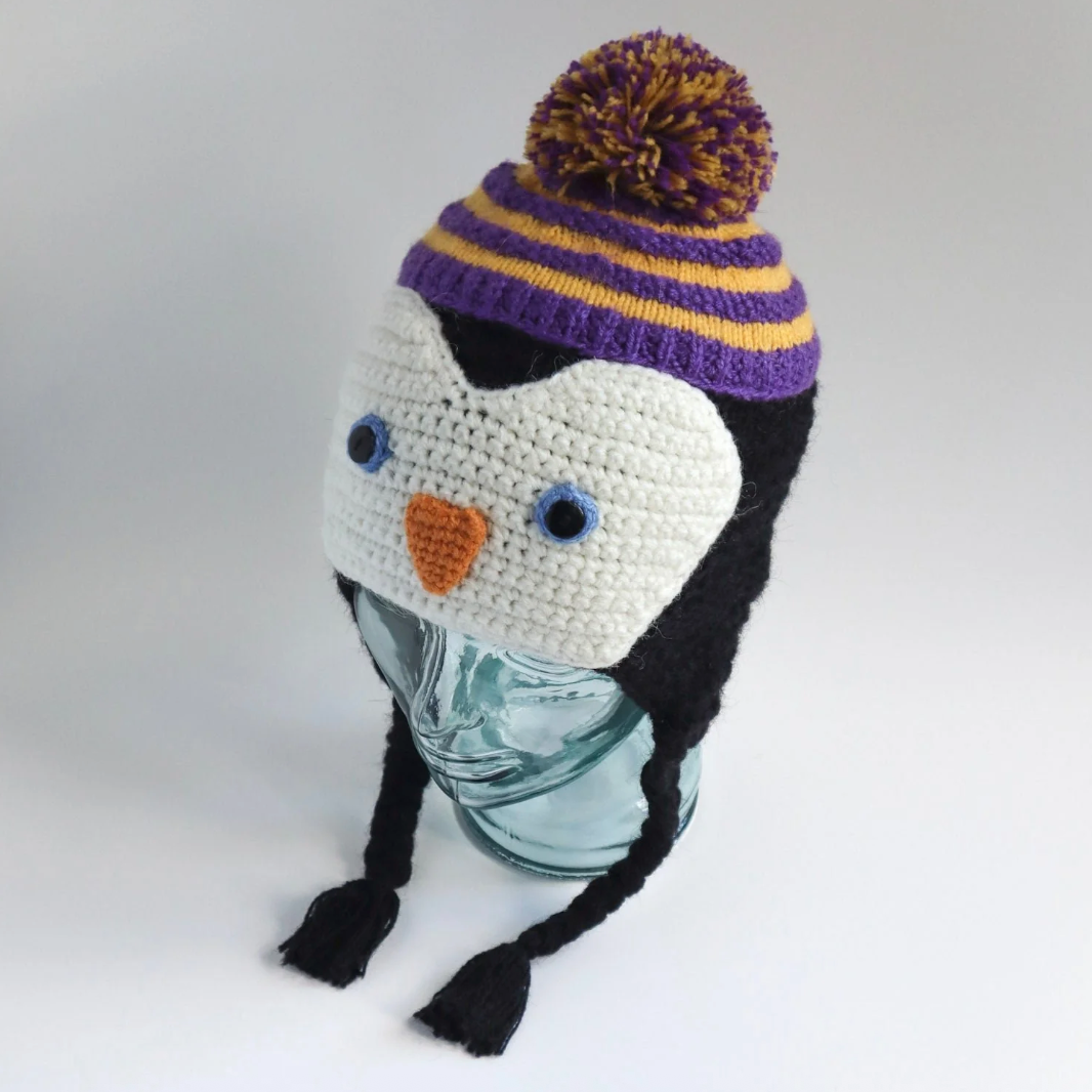 Kids Knitted Animal Hat - Penguin