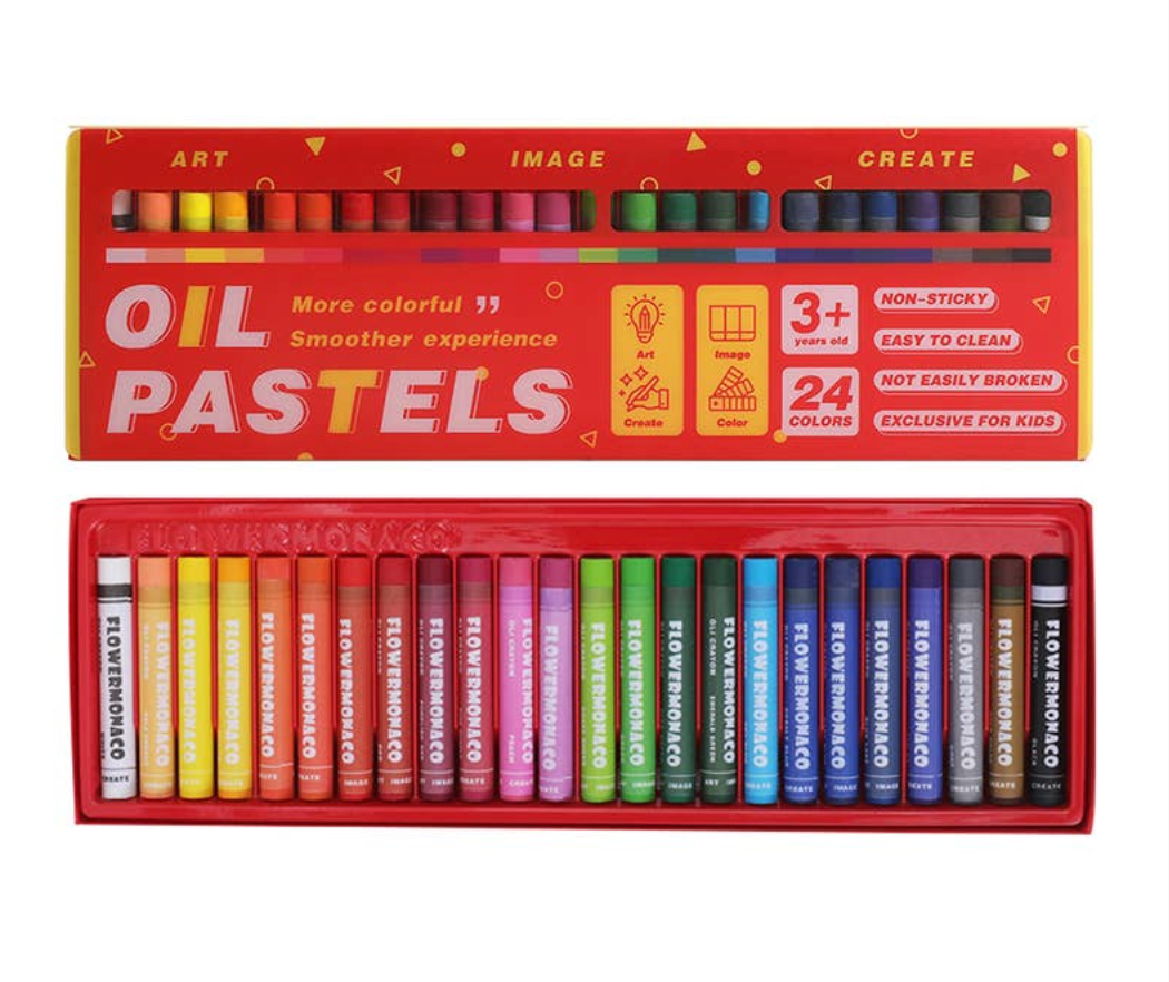Flower Monaco Oil Pastels