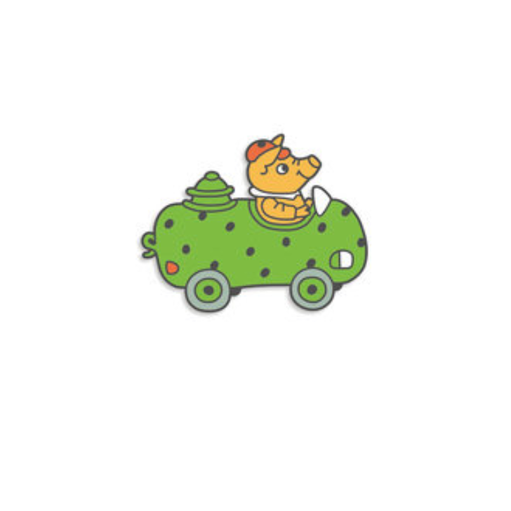 Richard Scarry Pickle Car Enamel Pin