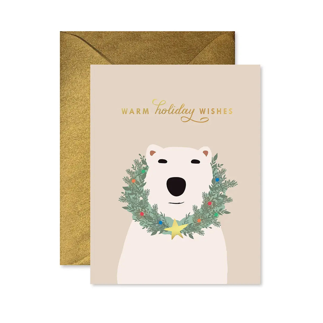 Polar Bear Warmest Wishes Card