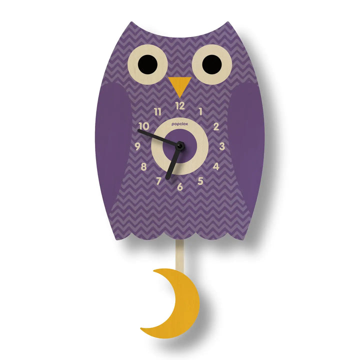 Wooden Owl Pendulum Clock