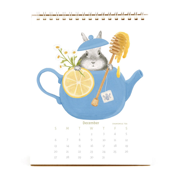 Hare at the Cafe Bunny Calendar 2026