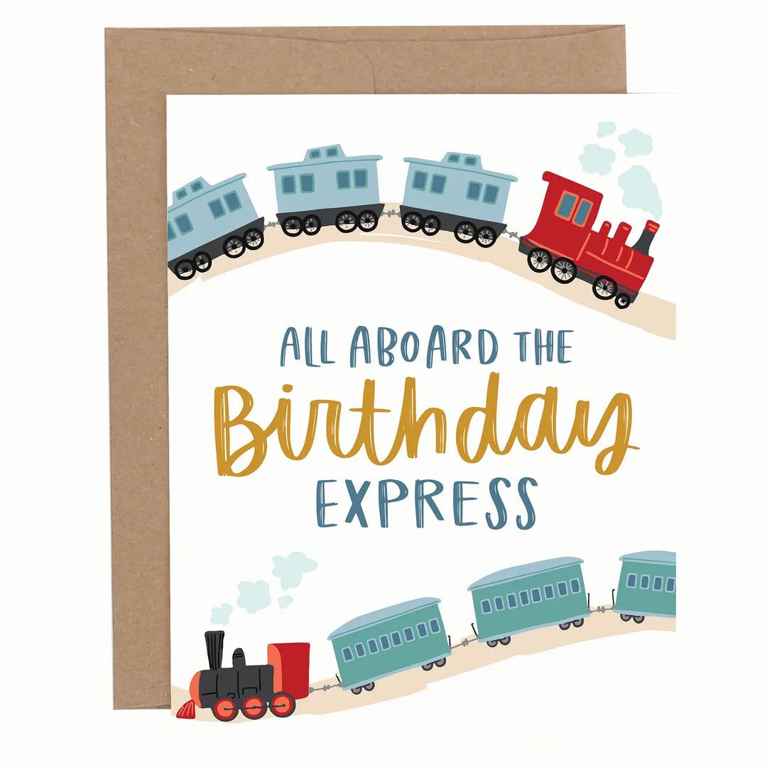 All Aboard Birthday Card
