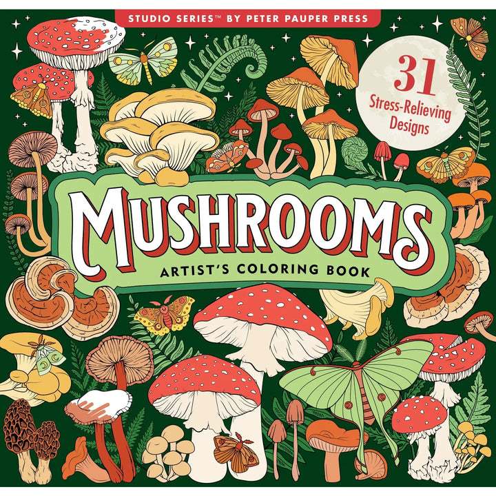Mushrooms Adult Coloring Book