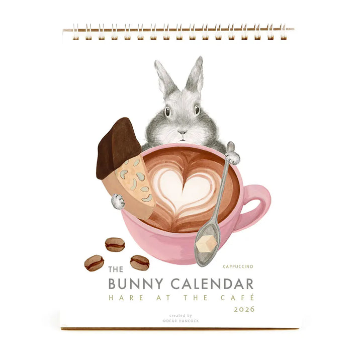 Hare at the Cafe Bunny Calendar 2026