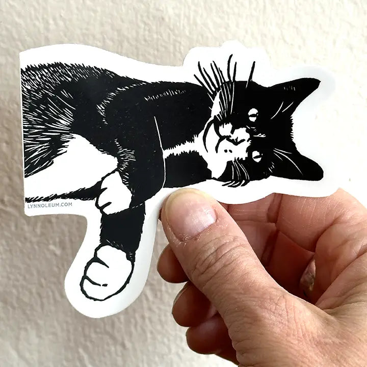 Tuxedo Cat Vinyl Sticker