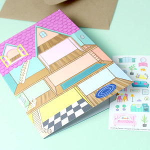 Sticker Scene Card - Dollhouse