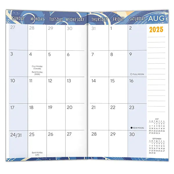 Sun and Sea 2026 Two-Year-Plus Pocket Planner (Aug 2025 - Dec 2027)