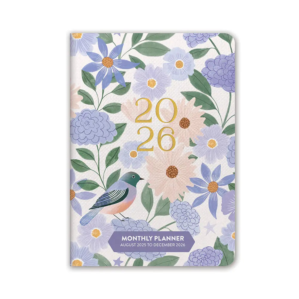 2026 Birds & Blooms Monthly Pocket Planner (Aug 2025 - Dec 2026)