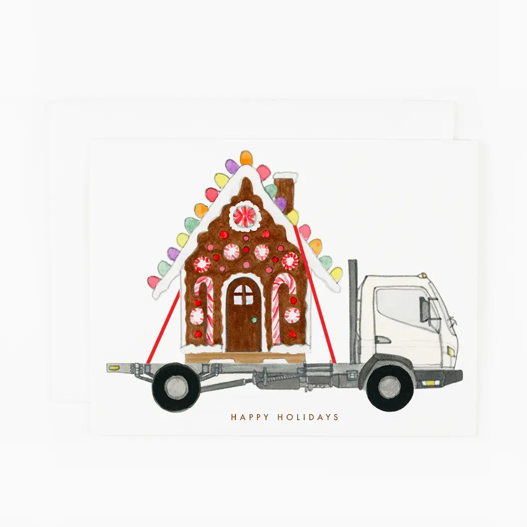 Gingerbread Truck Greeting Card (Set of 6)