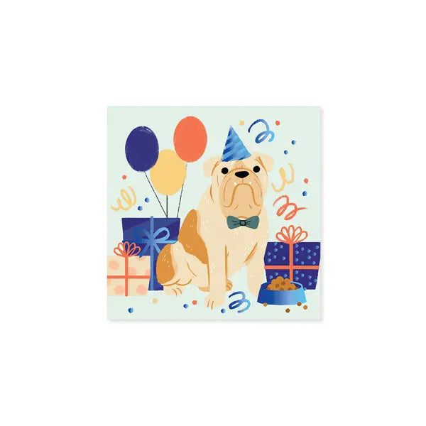 Woof Party Birthday Trinkets Pop-Up Card