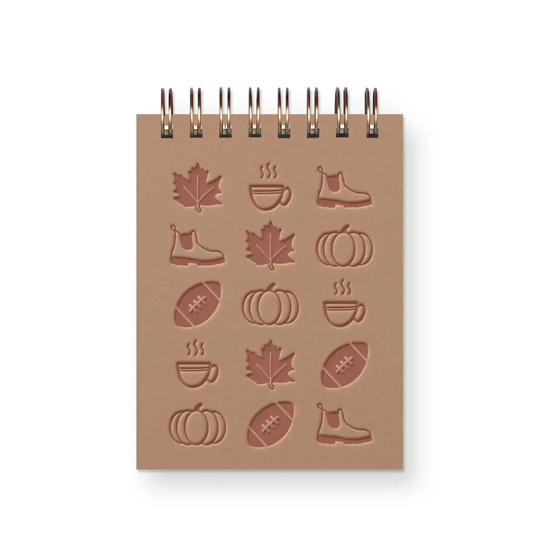 Fall Grid Mini Jotter Notebook