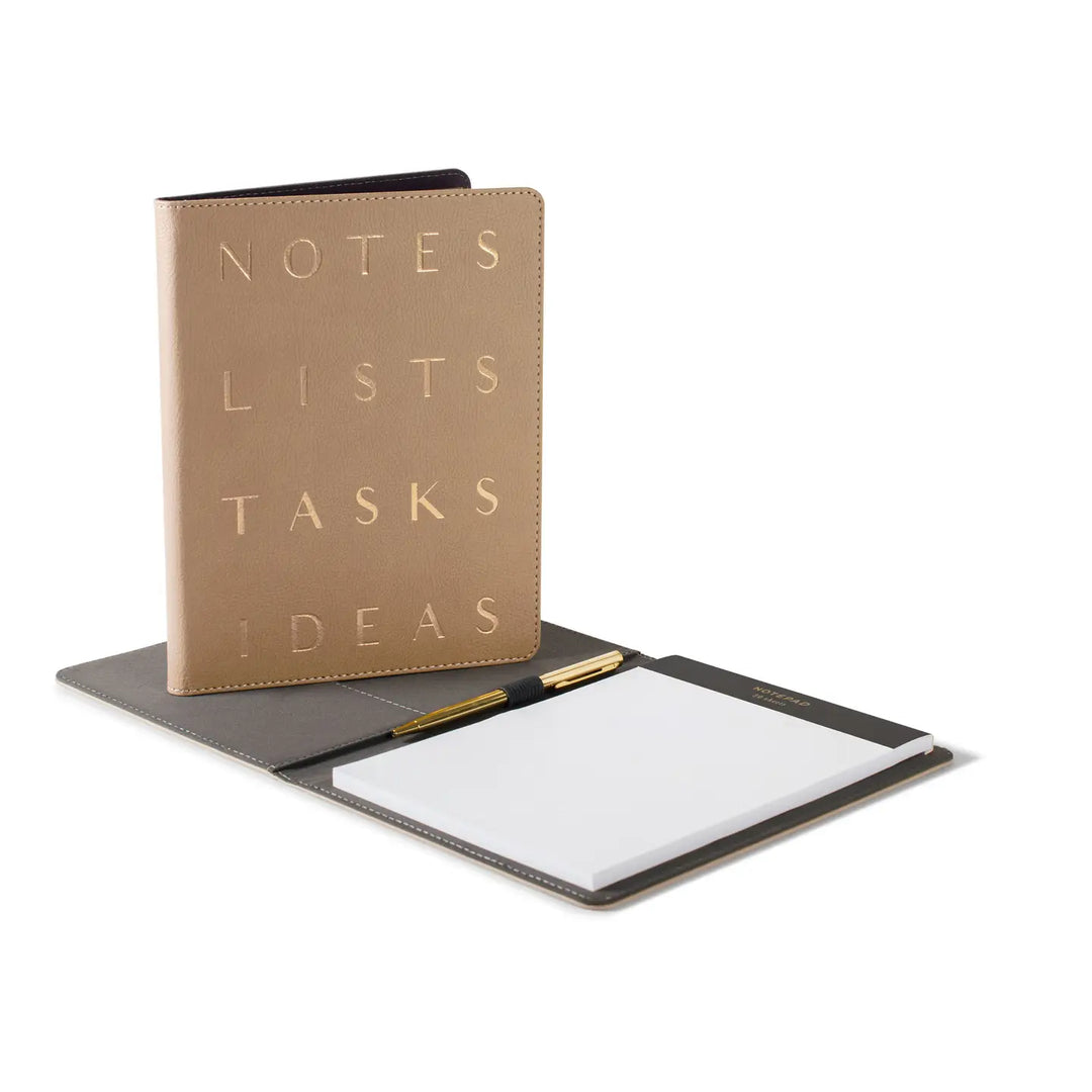 Letter Stack Khaki Signature Small Padfolio