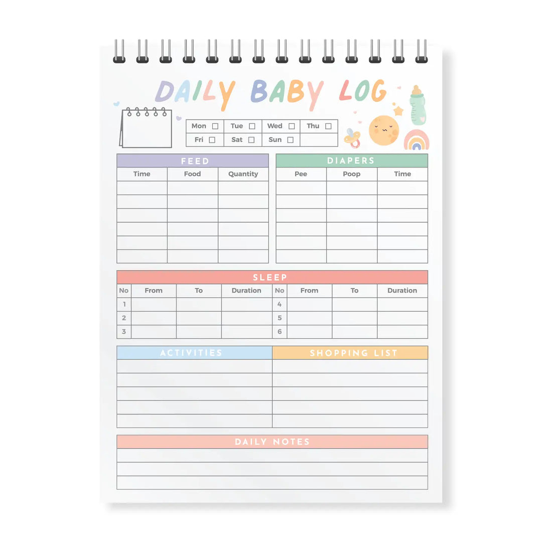 Daily Baby Log Notebook
