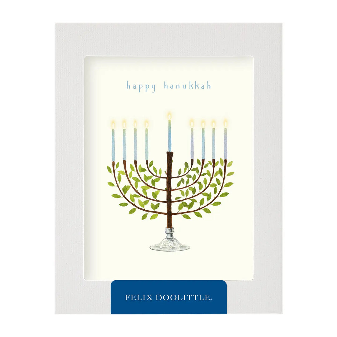 Glowing Menorah Hanukkah Cards (Box of 8)