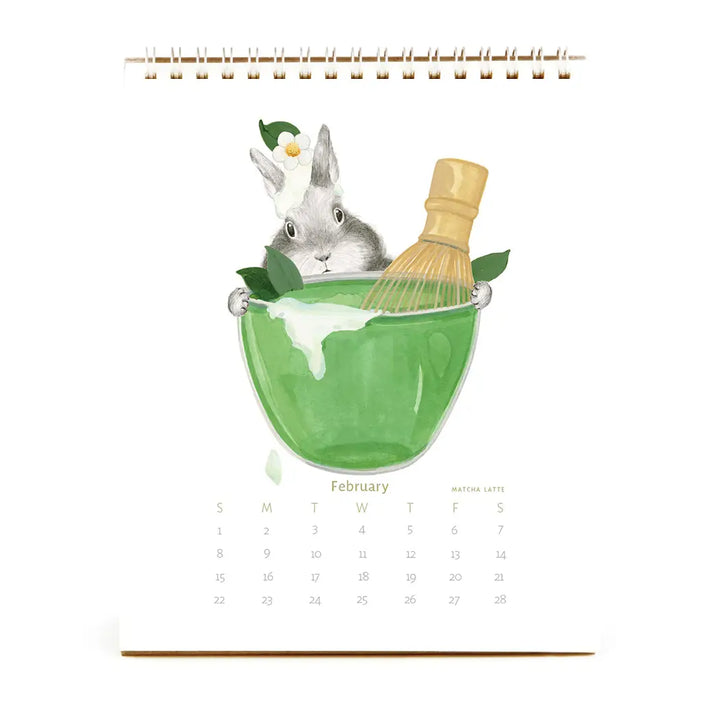 Hare at the Cafe Bunny Calendar 2026