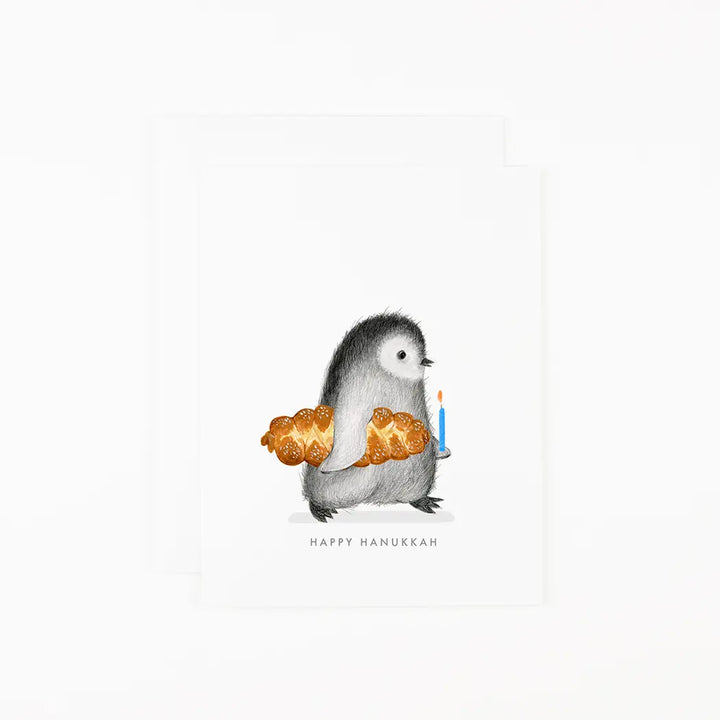 Challah Bread Penguin Card
