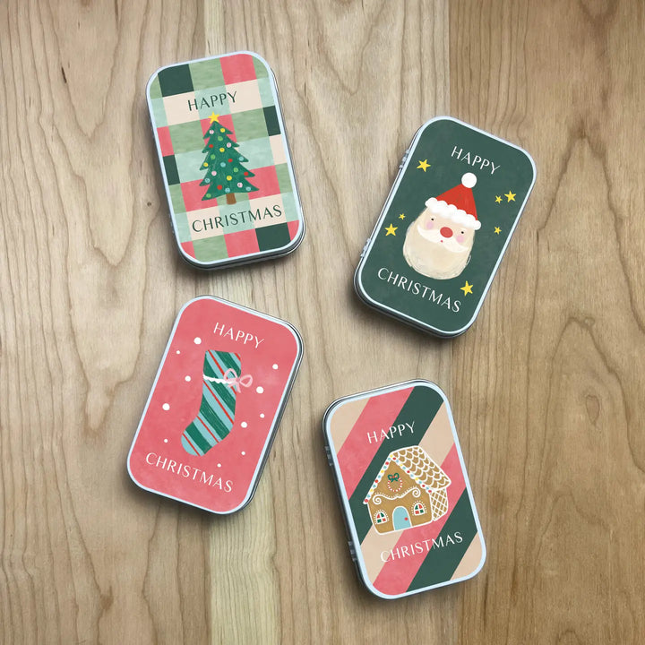 Happy Holidays Christmas Gift Tins