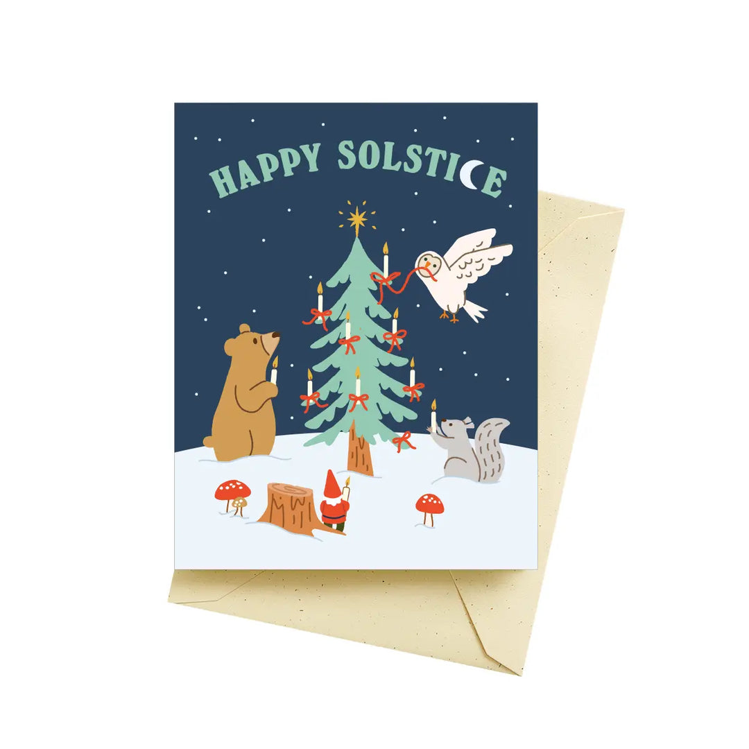 Solstice Creatures Holiday Card