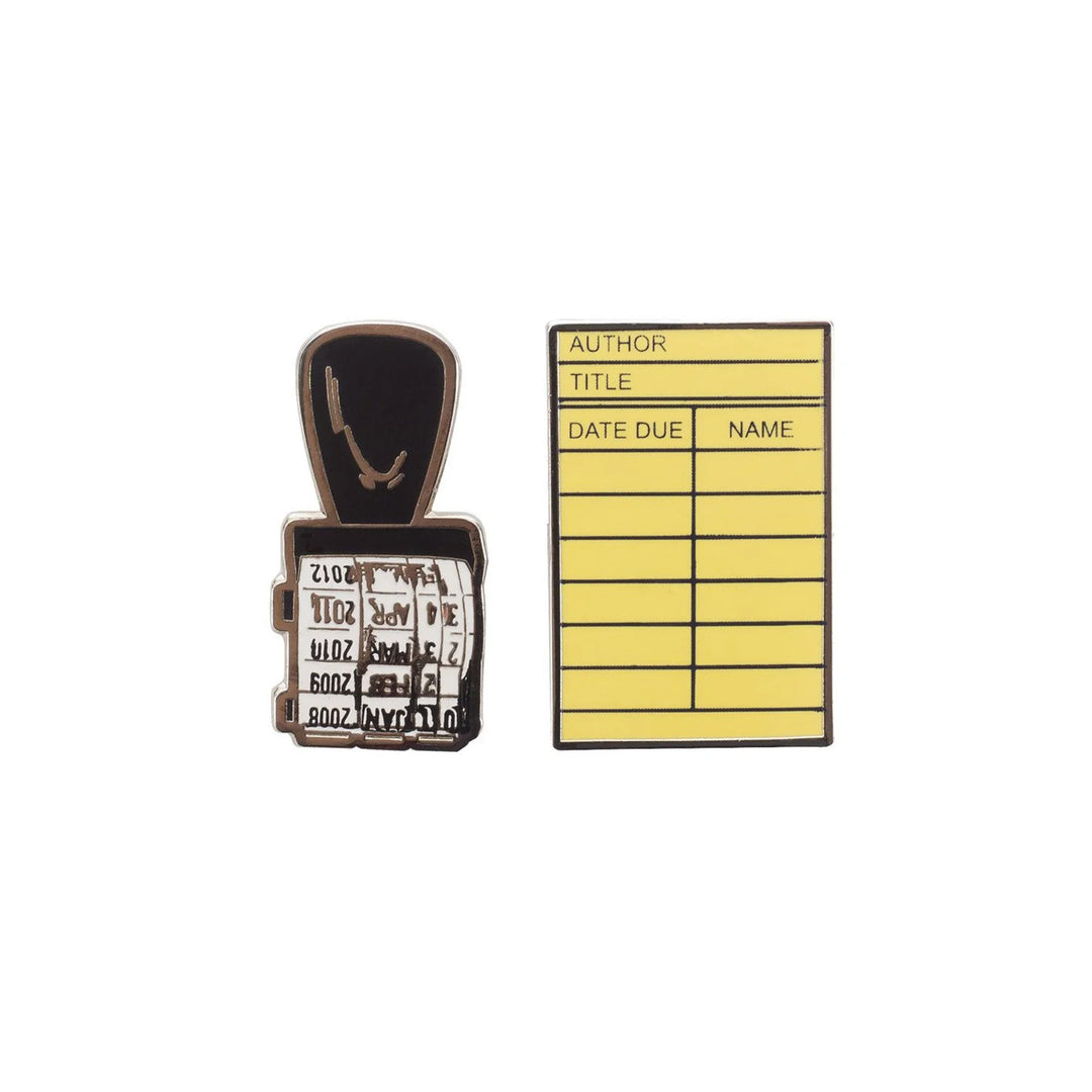 Library Card Enamel Pin Set