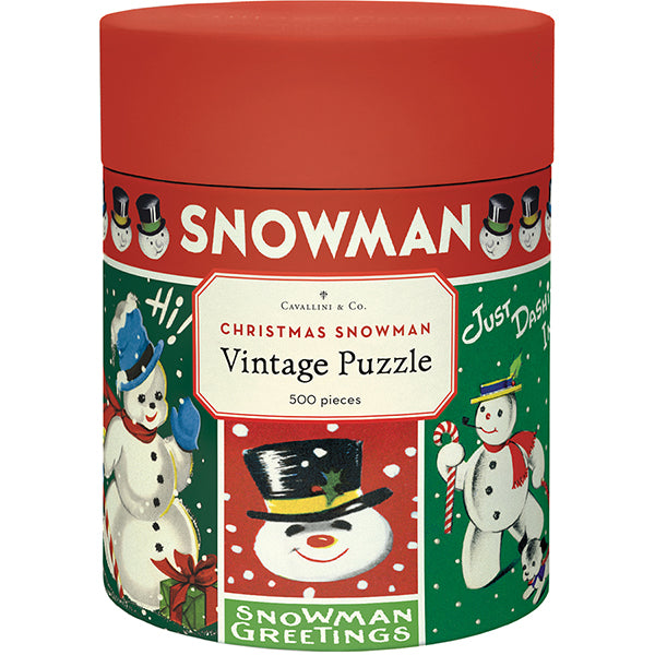 Educa Snowman 500-Piece Jigsaw Puzzle - High Quality, Finished Size 18.75" X 13.5"