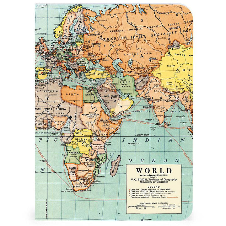 Mini Notebooks - Vintage Map