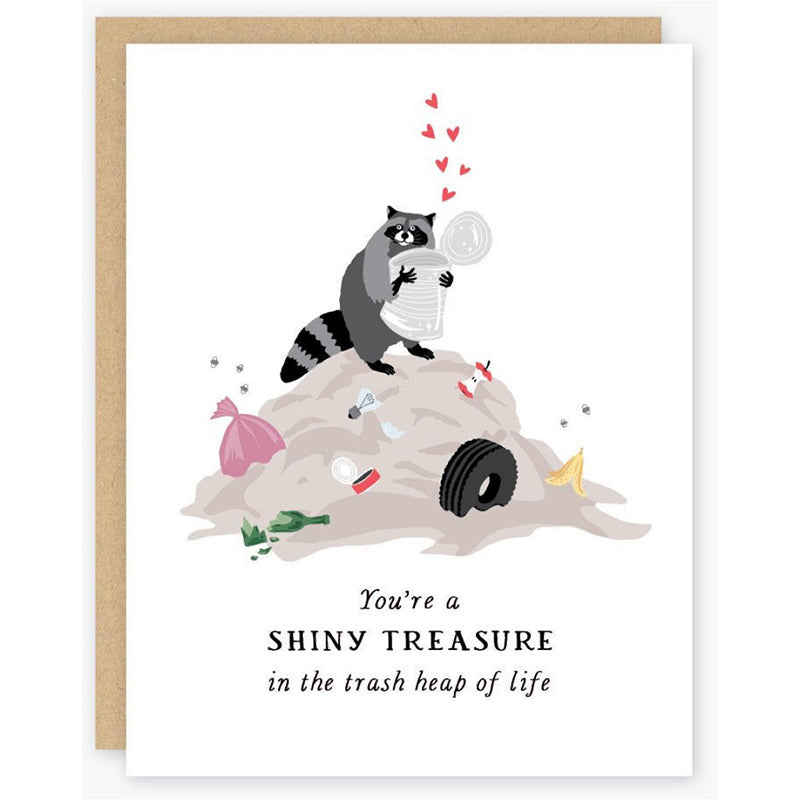 Shiny Treasure Raccoon Card