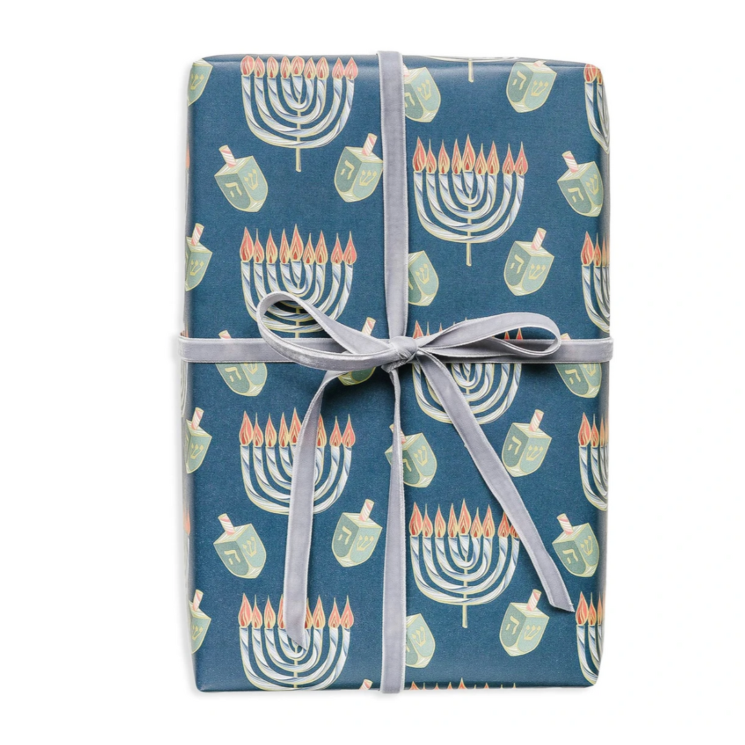 Nouveau Hanukkah Gift Wrap Roll