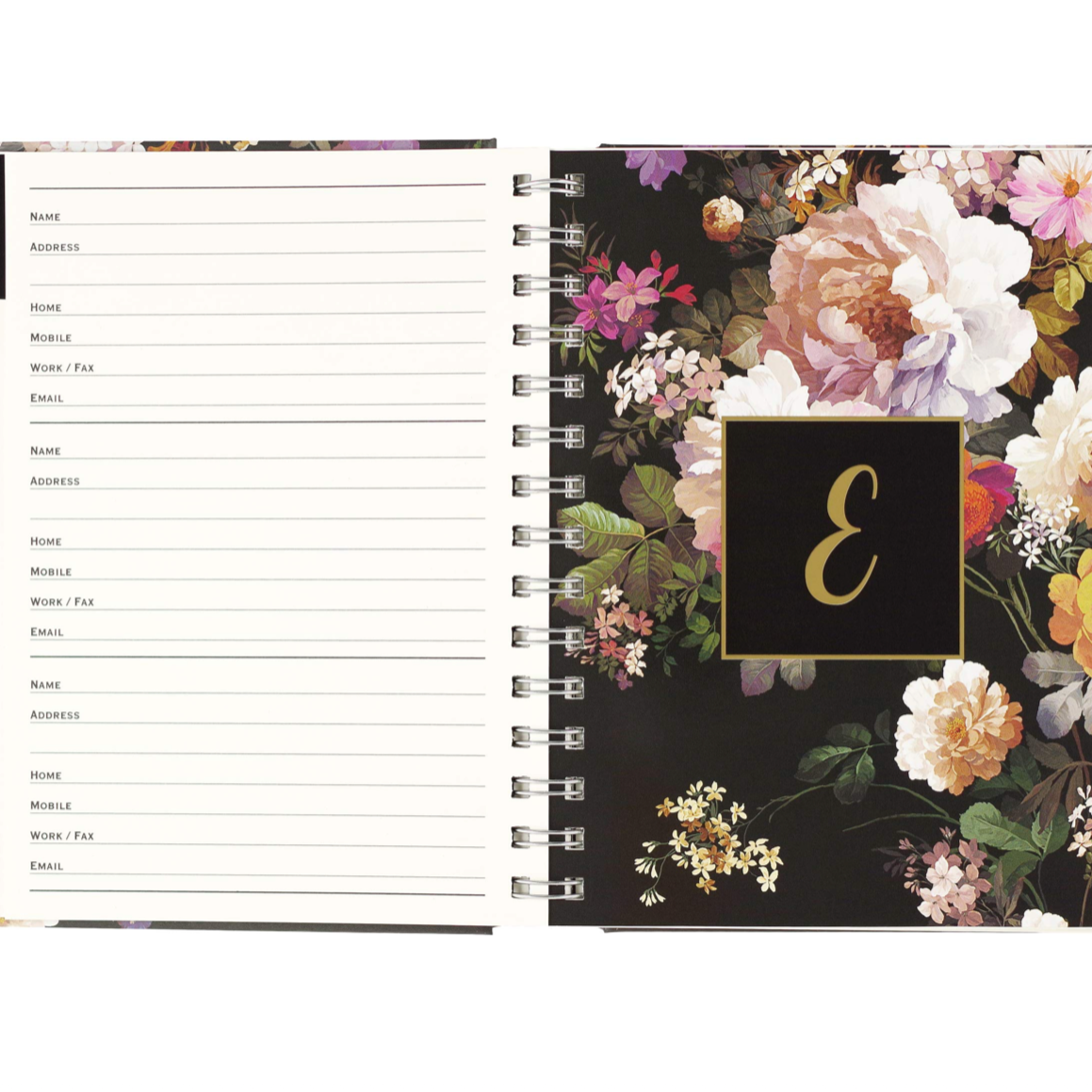 Midnight Floral Address Book - Large
