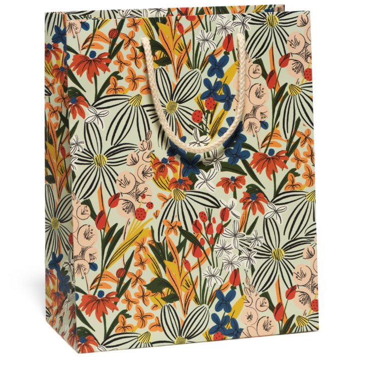 Striped Florals Gift Bag