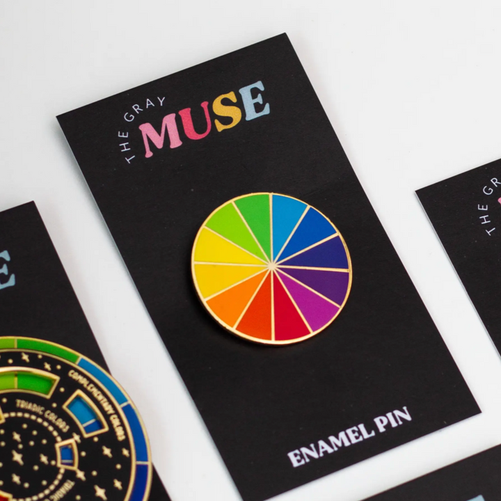 Rainbow Color Wheel Enamel Pin