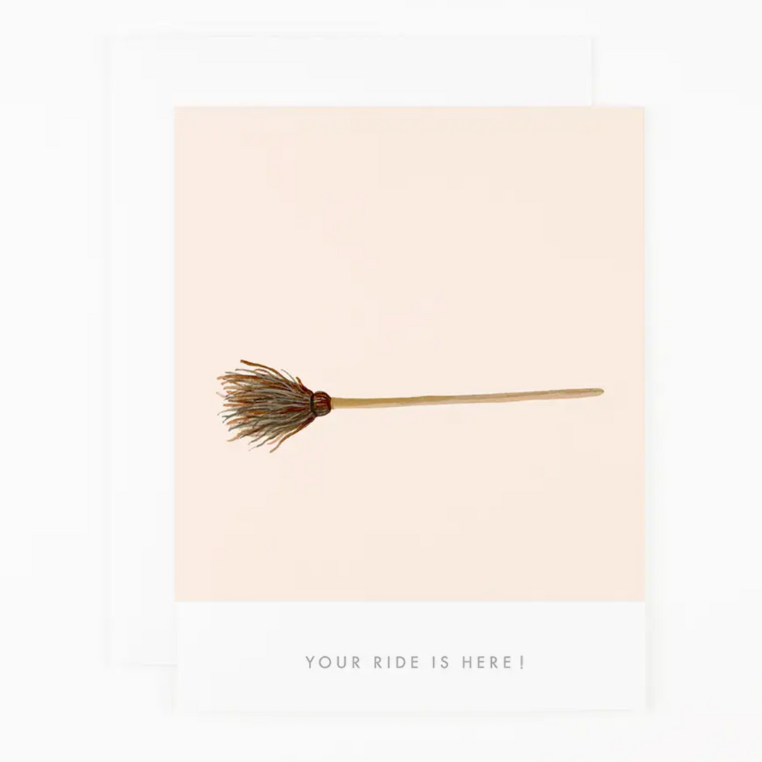 Your Ride is Here Halloween Card