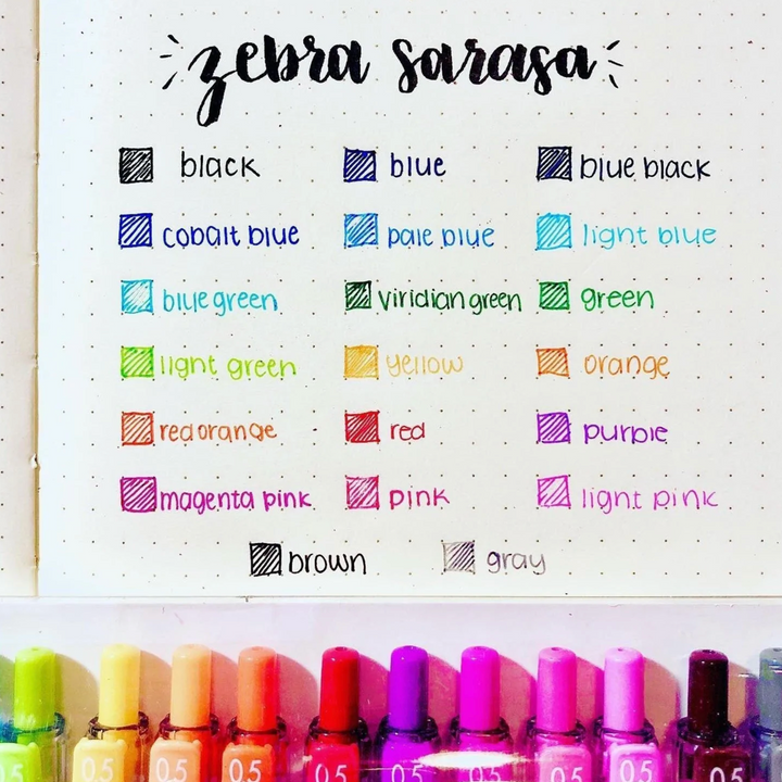 Zebra Sarasa Clip Gel Retractable Pens 0.5mm