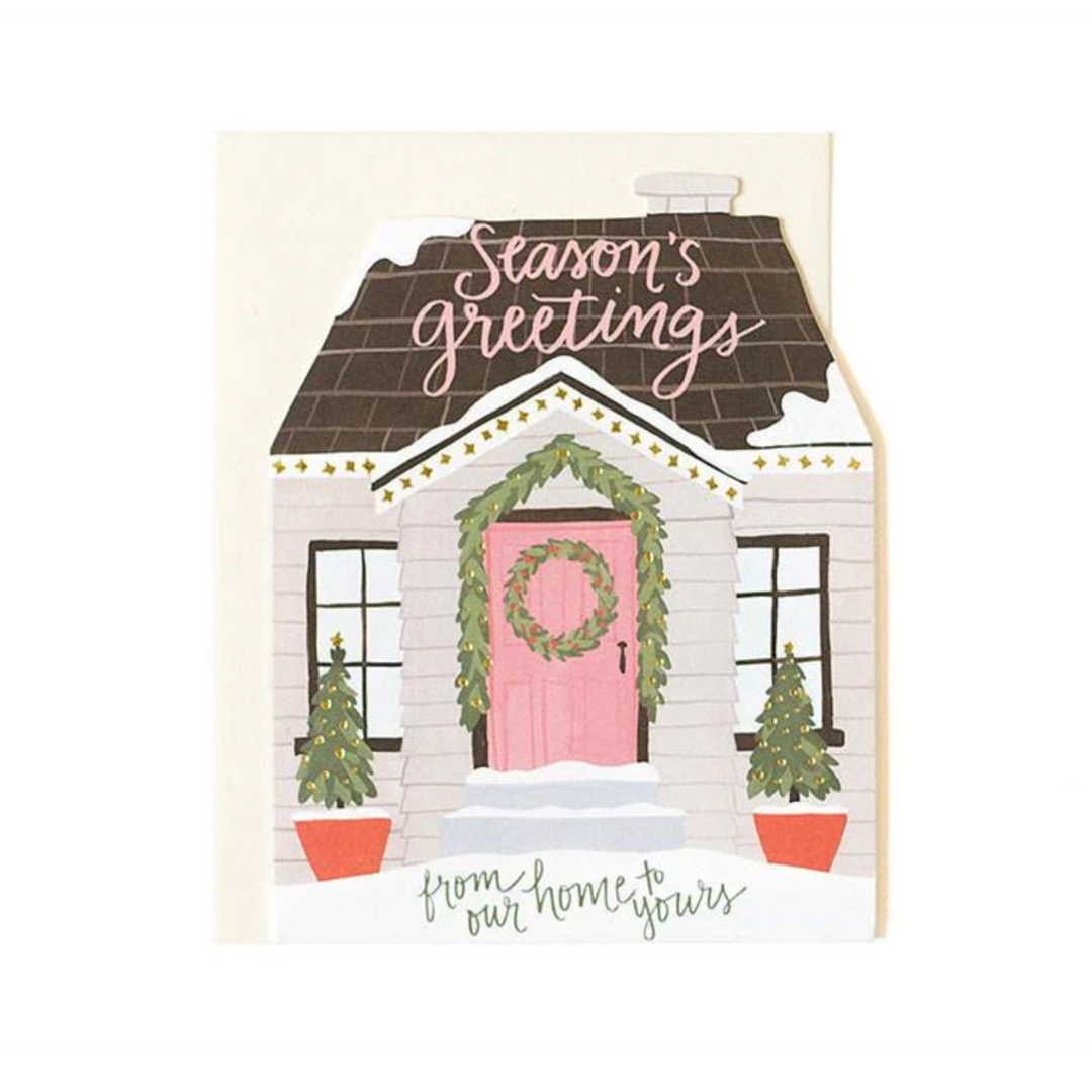 Holiday House Cutout Card