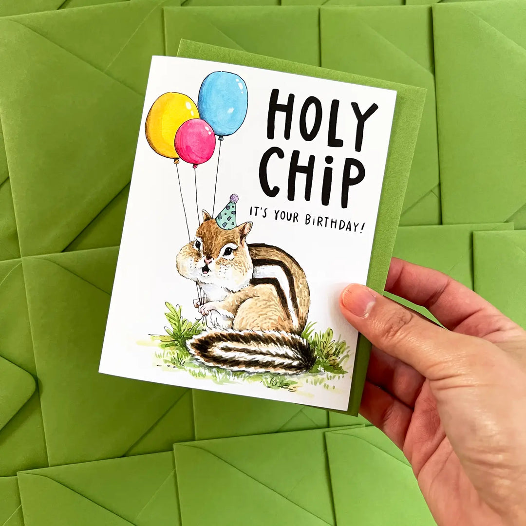 Holy Chip Birthday Card