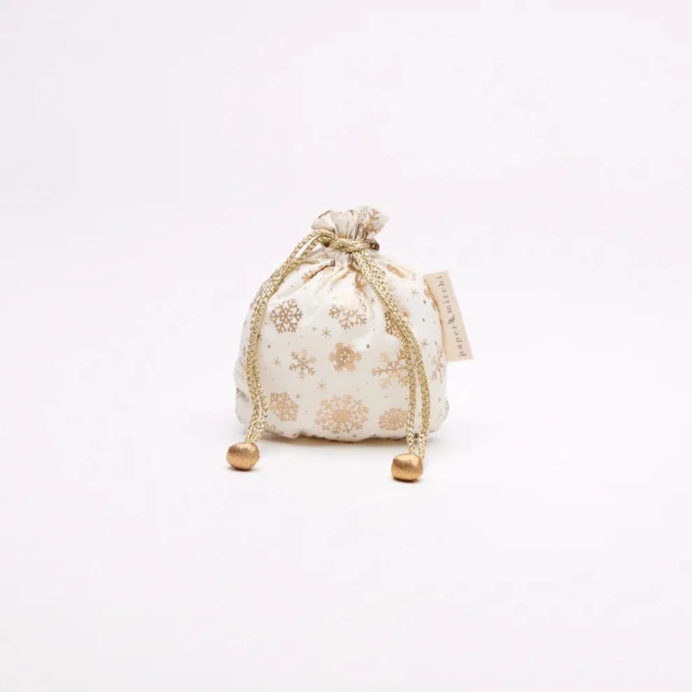 Fabric Gift Bag - Gold Frost
