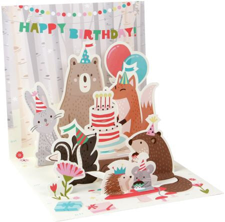 Woodland Animals Treasures Pop-up Card