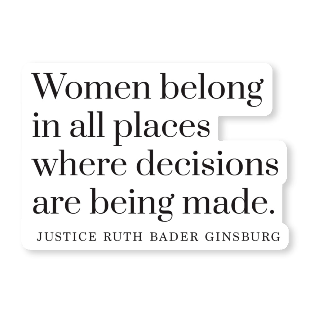 Women Belong Sticker (White)