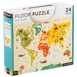 World Map 24-Piece Floor Puzzle