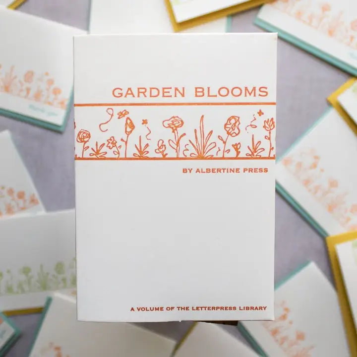 Garden Blooms Letterpress Library Note Card Set