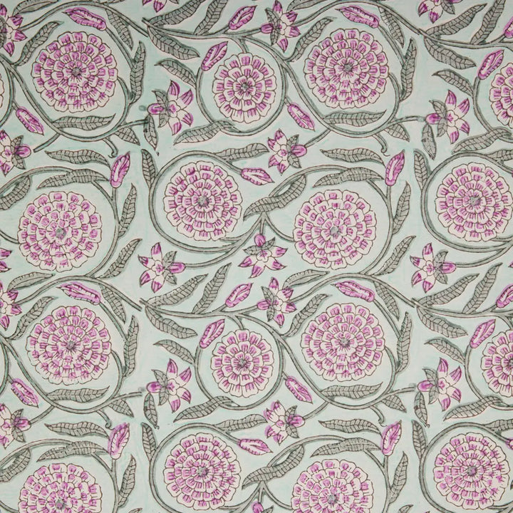 Hand Block Printed Gift Wrap Sheets - Rajmala Teal (Roll)
